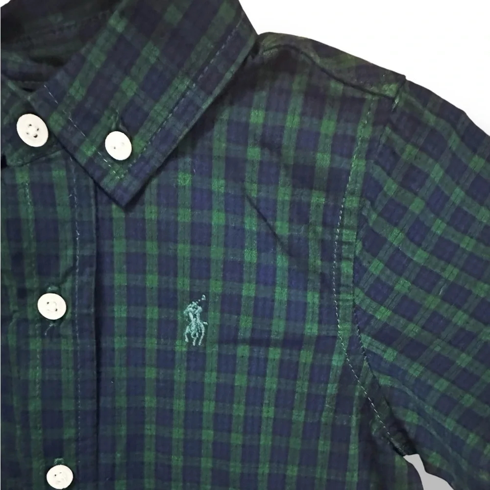Ralph Lauren | Infant Black Watch Plaid Button Down (9 mos)